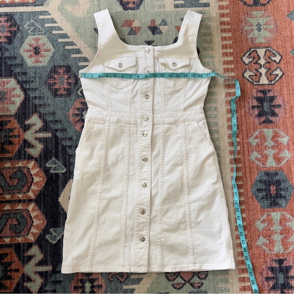 J. Crew White Denim button-down scoopneck dress with pockets - Picture 6 of 10